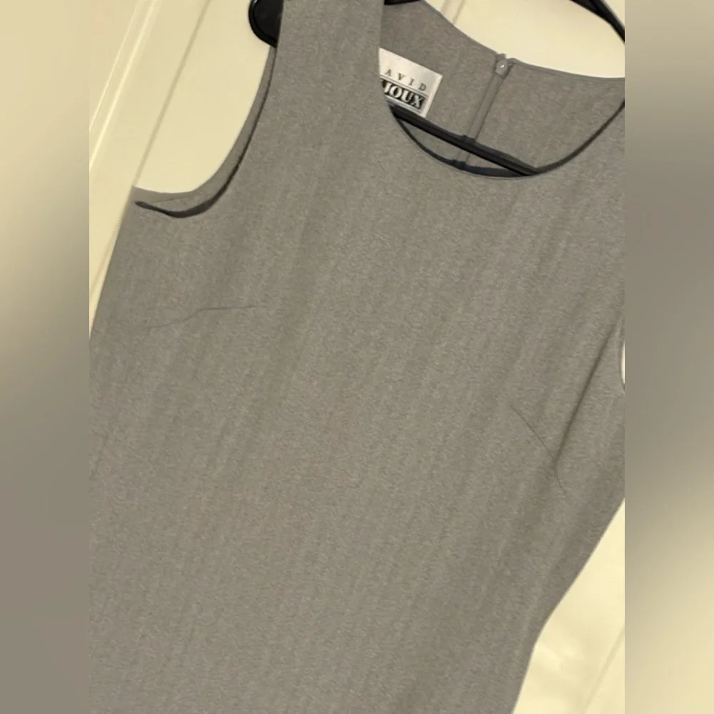Vintage 2 Piece Blazer Dress Set Gray Size 10 - Picture 4 of 7